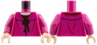 LEGO part Torso Female Top with Dark Red Lacing Pattern / Magenta Arms / Light Nougat Hands 973pb4032c01