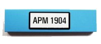 LEGO part Tile 1 x 4 with 'APM 1904' Pattern (Sticker) - Set 10219 2431pb0156