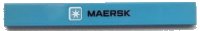 LEGO onderdeel Tile 1 x 8 with Maersk Logo and Large 'MAERSK' Pattern (Sticker) - Set 10219 4162pb060a