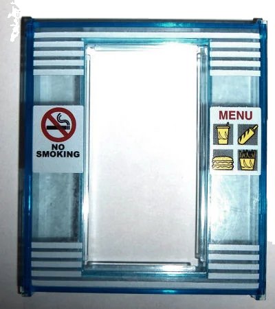 LEGO onderdeel Door, Frame 2 x 8 x 8 with Blinds and Menu Pattern (45402px3)