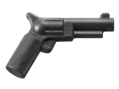 LEGO part Minifigure, Weapon Gun, Pistol Revolver - Small Barrel (13562)