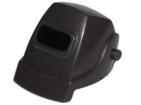 LEGO part Minifigure, Headgear Helmet Welding with Black Visor Pattern 13792pb04