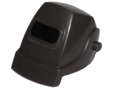 LEGO onderdeel Minifigure, Headgear Helmet Welding with Black Visor Pattern (13792pb04)