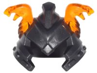 LEGO onderdeel Minifigure, Headgear Helmet Ninjago with Cheek Protection and Molded Trans-Orange Snake Heads Pattern 24484pb02