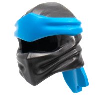 LEGO onderdeel Minifigure, Headgear Ninjago Wrap Type 4 with Molded Dark Azure Headband  Pattern 40925pb04