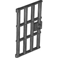 LEGO part Door 1 x 4 x 6 Barred with Stud Handle 60621