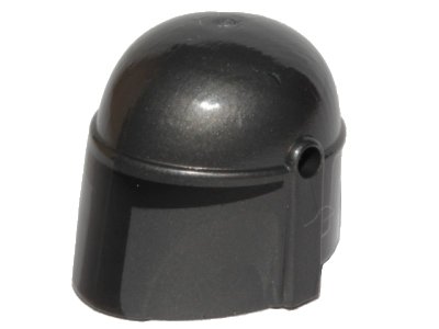 LEGO onderdeel Minifigure, Headgear Helmet with Holes, SW Mandalorian with Black Visor Pattern (87610pb09)