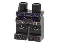 LEGO onderdeel Hips and Legs with Copper and Silver Panel Lines, Dark Purple Trim Pattern 970c00pb1388