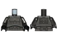 LEGO part Torso SW Armor Stormtrooper, Detailed Armor without Shoulder Belts, Dark Bluish Gray Markings Pattern / Pearl Dark Gray Arms / Black Hands 973pb1828c01