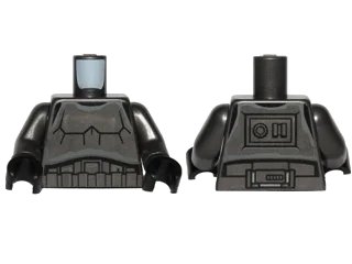 LEGO onderdeel Torso SW Armor Stormtrooper, Detailed Armor without Shoulder Belts, Dark Bluish Gray Markings Pattern / Pearl Dark Gray Arms / Black Hands (973pb1828c01)