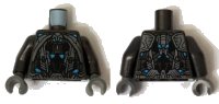 LEGO part Torso Armor Robot with Blue and Light Bluish Gray Pattern / Pearl Dark Gray Arms / Dark Bluish Gray Hands 973pb1925c01