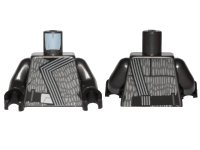 LEGO onderdeel Torso SW Robe, Silver Spots and Trimming Pattern / Pearl Dark Gray Arms / Black Hands 973pb3861c01