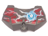 LEGO part Large Figure Chest Armor Small with Chi and Dark Red (Wolf) Pattern 98603pb006