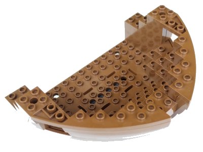 LEGO onderdeel Boat, Hull Large Bow 12 x 16 x 5 1/3 with (Same Color) Top (2556 / 2557) (2556c03)