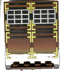 LEGO part Door 2 x 5 x 5 Swivel, Flat Base with Ninja Pattern 30102px1