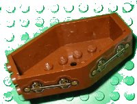 LEGO onderdeel Container, Coffin Base with Skulls Pattern (Stickers) - Set 1381 30163pb01
