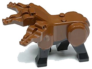 LEGO onderdeel Dog Body with Black Legs (from Three-Headed Dog) (40245c01)