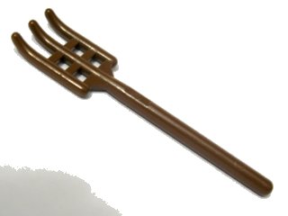 LEGO part Minifigure, Utensil Pitchfork - Handle with Round End (4496)