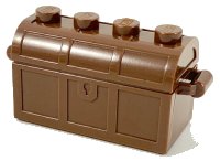 LEGO part Container, Treasure Chest with Slots in Back and (Same Color) Thick Hinge Curved Lid (4738a / 4739a) 4738ac01
