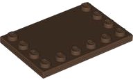 LEGO part Tile, Modified 4 x 6 with Studs on Edges 6180