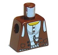 LEGO onderdeel Torso Adventurers Desert Vest over White Shirt, Slingshot Pattern (973px190)