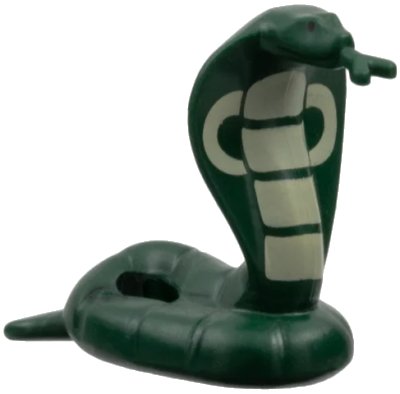 LEGO onderdeel Snake, Cobra with Tan and Black Pattern (18824pb01)