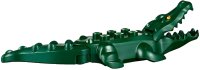 LEGO part Alligator / Crocodile with 20 Teeth with Yellow Eyes with White Glints Pattern with Blue Technic, Pin 1/2 18904c01pb01