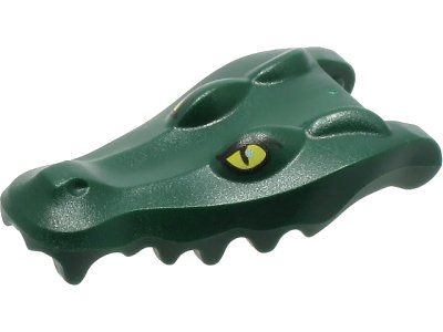 LEGO onderdeel Alligator / Crocodile Head Jaw Upper with Yellow Eyes with White Glints Pattern (18905pb01)