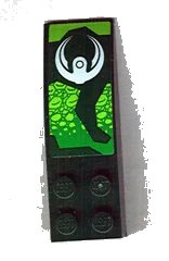 LEGO part Slope, Curved 6 x 2 with White Rounded Symbol Pattern (Sticker) - Set 8114 44126pb012