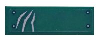 LEGO onderdeel Tile 1 x 3 with Scratches and Four Rivets on Dark Green Background Pattern (Sticker) - Set 75935 63864pb105