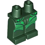 LEGO onderdeel Hips and Legs with Green Tights and Plant Foliage Pattern (970c00pb0683)