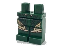 LEGO onderdeel Hips and Legs with Black Outlined Scales and Gold Armor Pattern 970c00pb0729