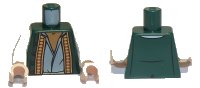 LEGO onderdeel Torso PotC Vest with Dark Red and Gold Trim over White Shirt Pattern / White Arms / Light Nougat Hands 973pb0877c01