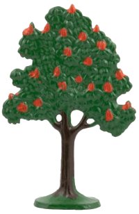 LEGO part Plant, Tree Flat Fruit Painted with Painted Apples with solid base FTFruitA