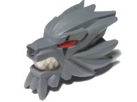LEGO part Large Figure Head Modified Chima Wolf with Red Eyes and White Teeth Pattern 13820pb01
