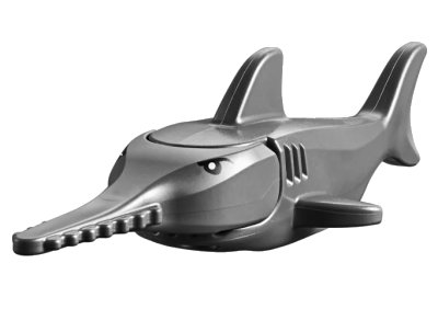 LEGO onderdeel Sawfish with Debossed Gills with Black Eyes and White Pupils Pattern (14518c02pb01)