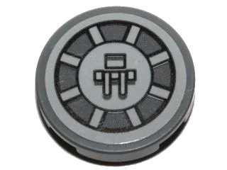 LEGO onderdeel Tile, Round 2 x 2 with Bottom Stud Holder with SW Radial Machinery Pattern (Sticker) - Set 75153 (14769pb145)