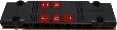 LEGO onderdeel Technic, Paneel Plaat 3 x 11 x 1 met Letter 'N', Rechte Pijlen en Luchtuitlaattraliës Patroon (Sticker) - Set 42055 (15458pb011)