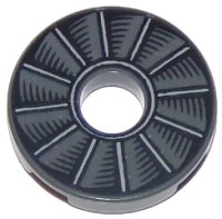 LEGO part Tile, Round 2 x 2 with Hole with Rotor Blade Pattern 15535pb01