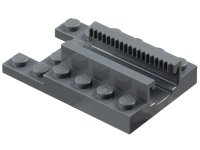 LEGO onderdeel Plate, Modified 4 x 6 with 1 x 2 Cutout and Gear Track (Ninjago Dragon Spinjitzu Spinner Launcher) 1979