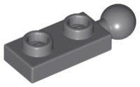 LEGO part Platte, modifiziert 1 x 2 mit Abschleppkugel am Ende 22890