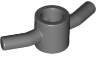 LEGO part Minifigure, Utensil Spiral Pole Attachment with 2 Bent Handles and 3 Inside Ridges (23422)