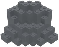 LEGO part Rock Panel 8 x 8 x 6 Medium Symmetric (MURP) 23996