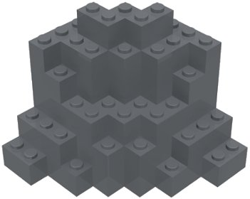 LEGO part Rock Panel 8 x 8 x 6 Medium Symmetric (MURP) (23996)