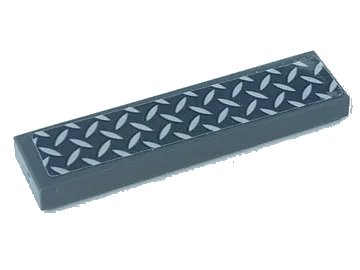 LEGO onderdeel Tile 1 x 4 with Tread Plate Pattern (Sticker) - Set 75927 (2431pb0643)