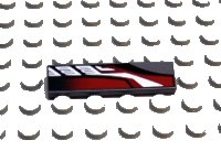 LEGO part Carreau 1 x 4 avec Motif Élégant Argent, Rouge et Noir Côté Droit Modèle 2431px19