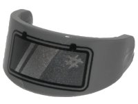 LEGO part Minifigure, Visor Standard with Pearl Dark Gray and Silver Welding Visor Pattern 2447pb02