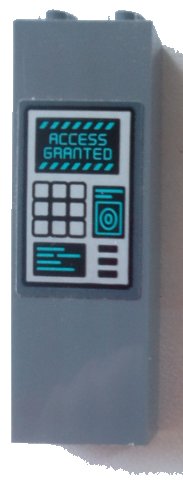 LEGO onderdeel Brick 1 x 2 x 5 with 'ACCESS GRANTED' and Keypad Pattern (Sticker) - Set 75927 (2454pb209)
