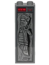 LEGO part Brick 1 x 2 x 5 with Human in Carbonite with Red Buttons Pattern (Sticker) - Set 75292 2454pb237