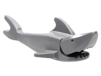LEGO onderdeel Shark with Rounded Nose and Debossed Eyes (2547C03)